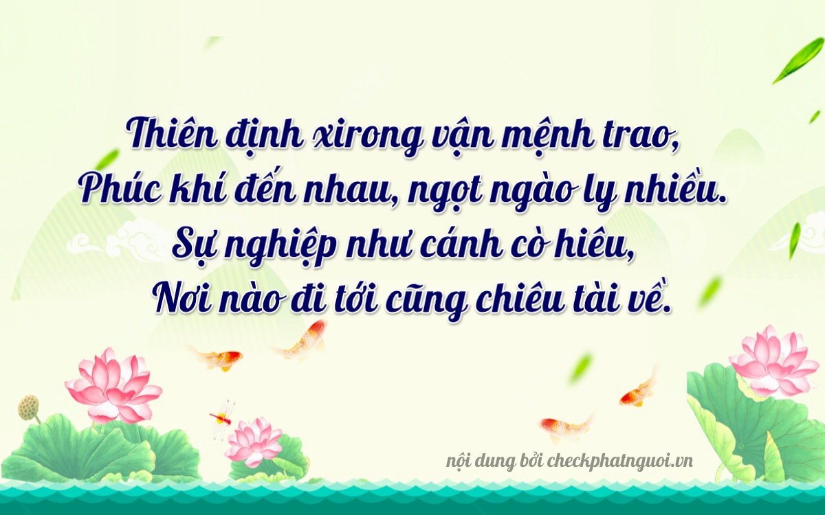 Bài thơ ý nghĩa cho <b>biển số 89C-06234</b> tại website checkphatnguoi.vn