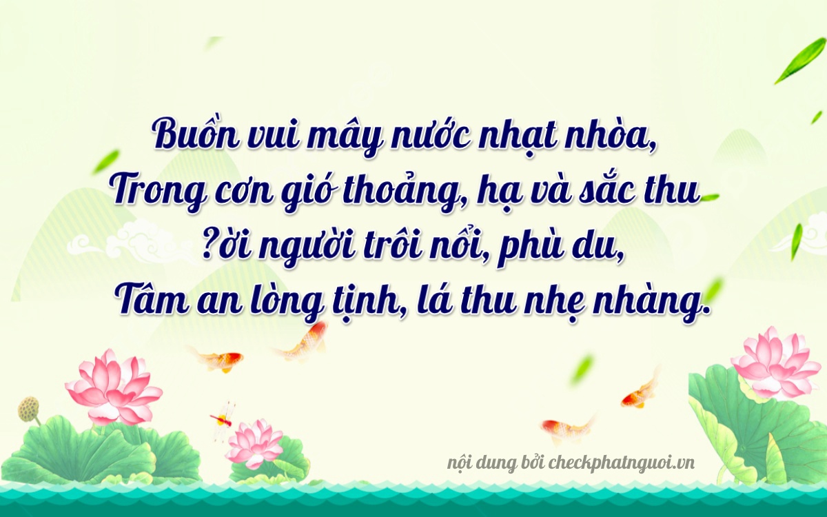 Bài thơ ý nghĩa cho <b>biển số 89C-23436</b> tại website checkphatnguoi.vn