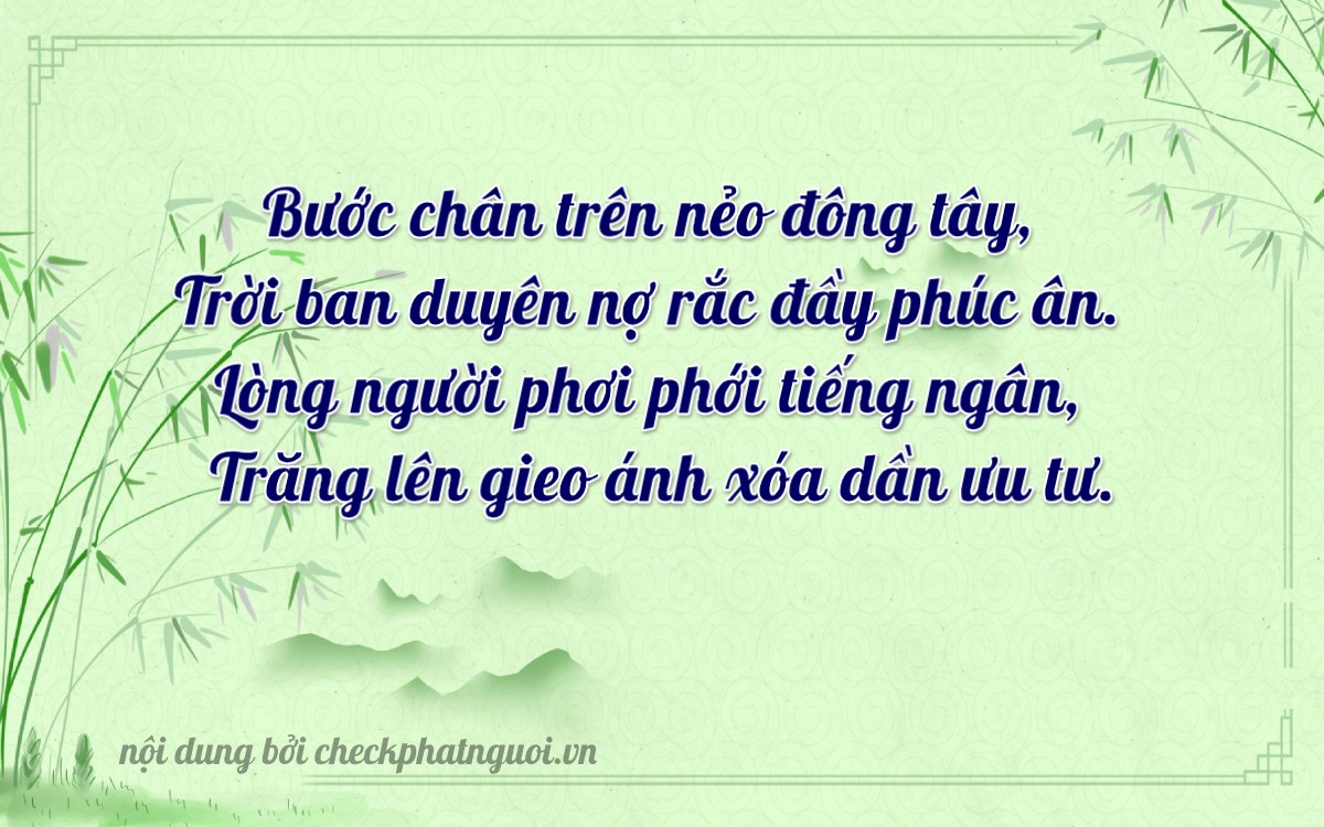 Bài thơ ý nghĩa cho <b>biển số 89D1-13344</b> tại website checkphatnguoi.vn
