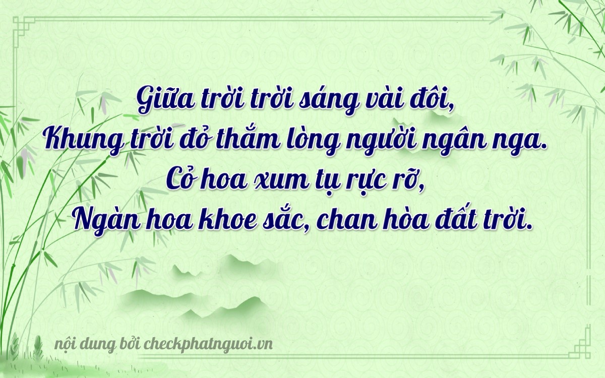 Bài thơ ý nghĩa cho <b>biển số 89E-00122</b> tại website checkphatnguoi.vn