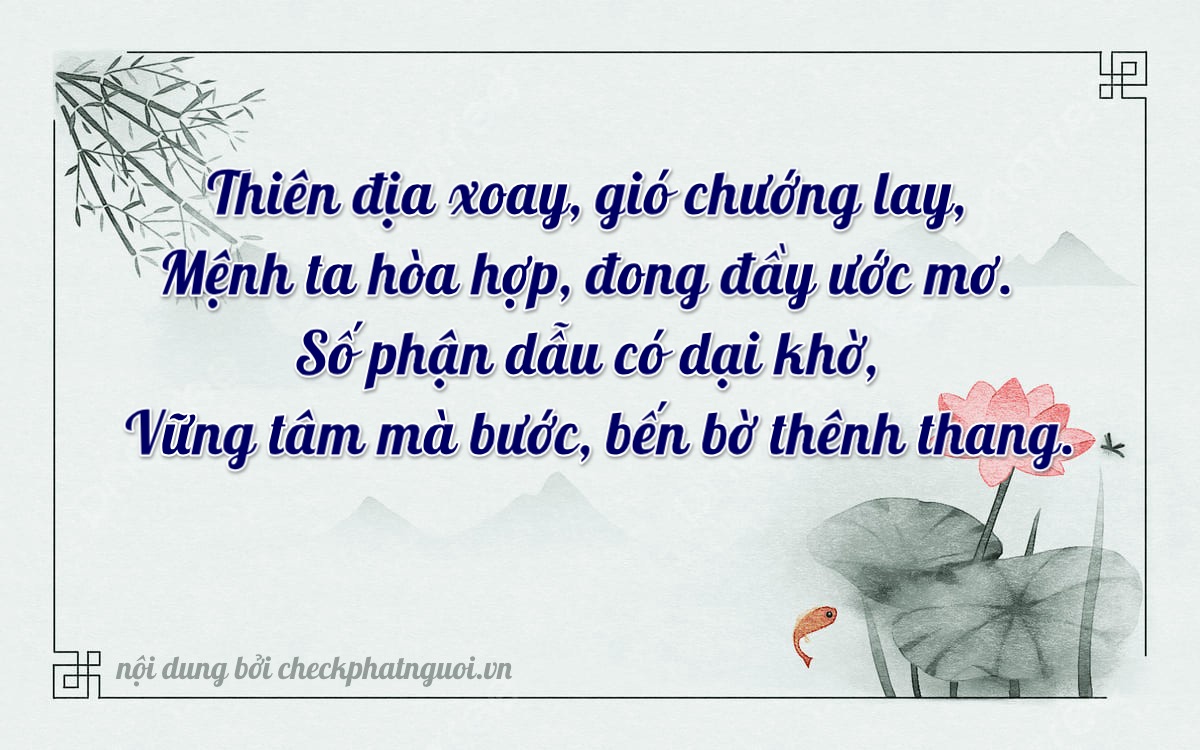 Bài thơ ý nghĩa cho <b>biển số 89E1-45506</b> tại website checkphatnguoi.vn