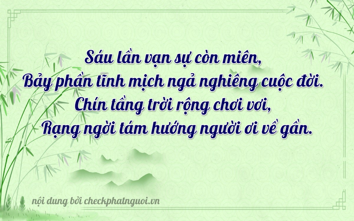 Bài thơ ý nghĩa cho <b>biển số 89E1-67989</b> tại website checkphatnguoi.vn