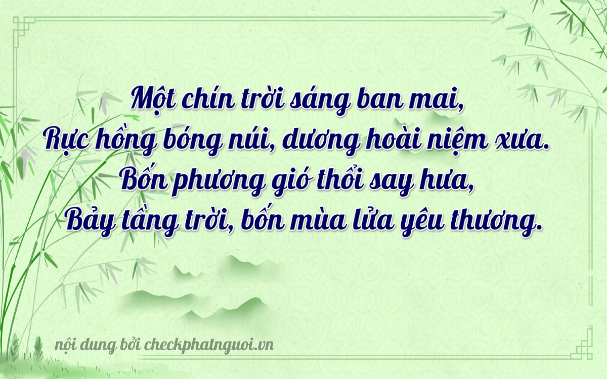Bài thơ ý nghĩa cho <b>biển số 89F1-19474</b> tại website checkphatnguoi.vn