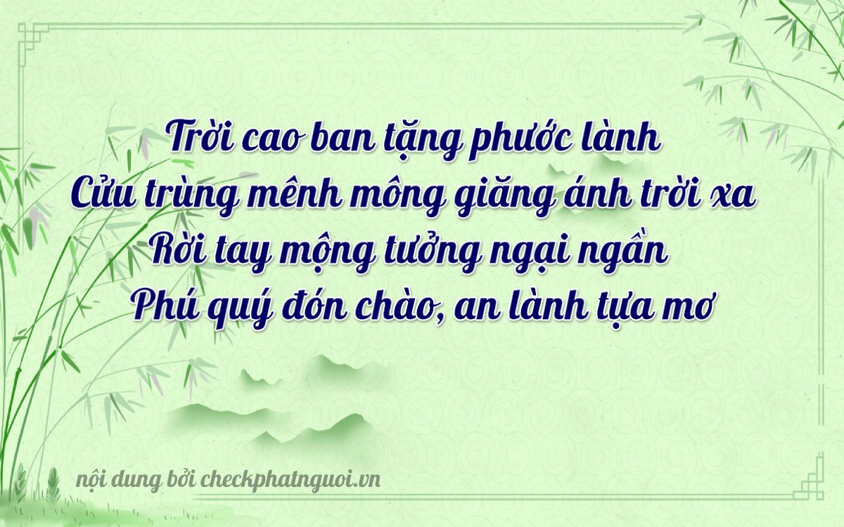 Bài thơ ý nghĩa cho <b>biển số 89H-00985</b> tại website checkphatnguoi.vn