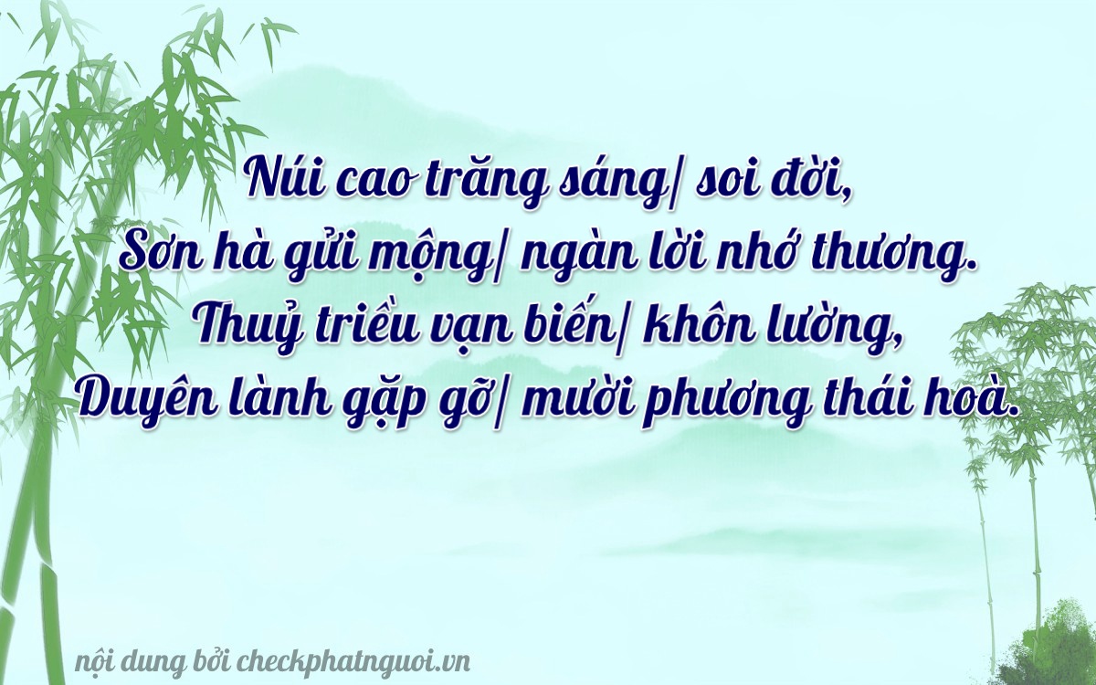 Bài thơ ý nghĩa cho <b>biển số 89H-03113</b> tại website checkphatnguoi.vn