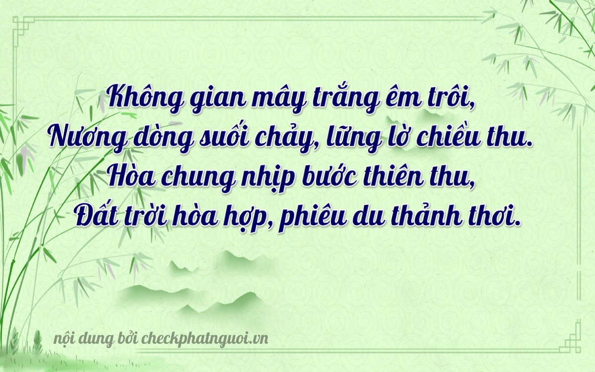 Bài thơ ý nghĩa cho <b>biển số 89H-03767</b> tại website checkphatnguoi.vn