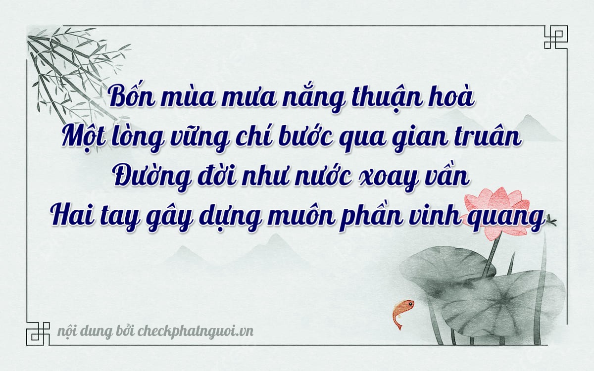 Bài thơ ý nghĩa cho <b>biển số 89H-04120</b> tại website checkphatnguoi.vn