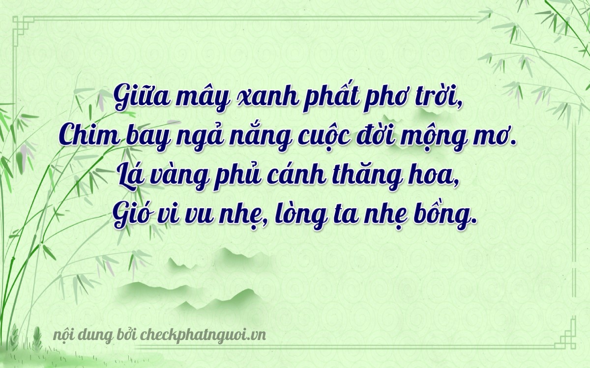 Bài thơ ý nghĩa cho <b>biển số 89H2-02834</b> tại website checkphatnguoi.vn