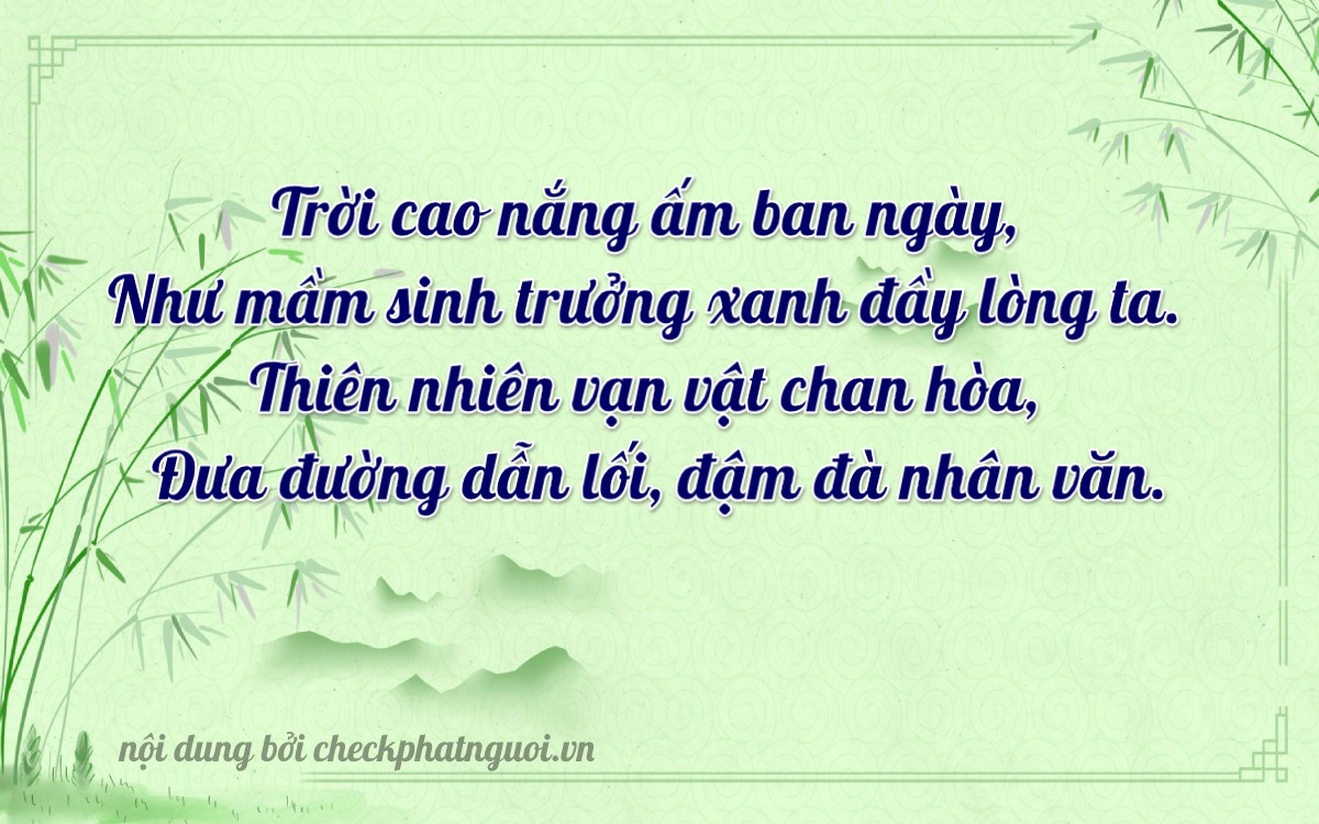 Bài thơ ý nghĩa cho <b>biển số 89K-58864</b> tại website checkphatnguoi.vn