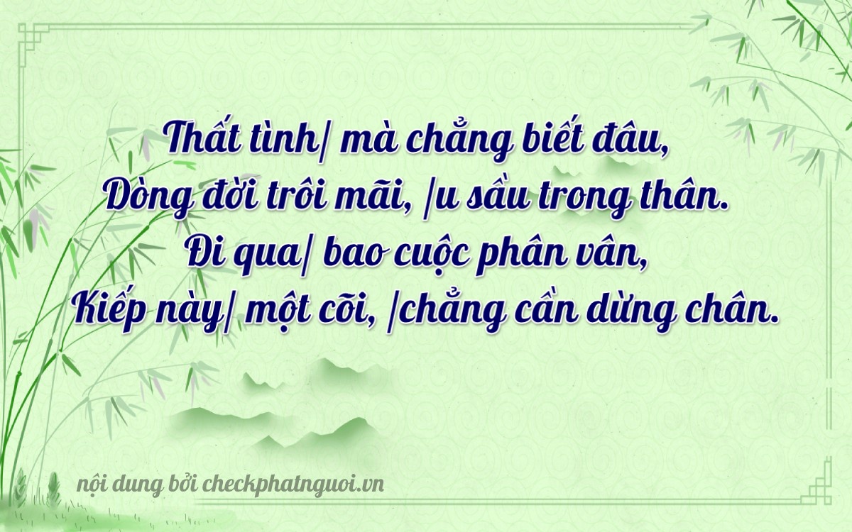 Bài thơ ý nghĩa cho <b>biển số 89K-7532</b> tại website checkphatnguoi.vn