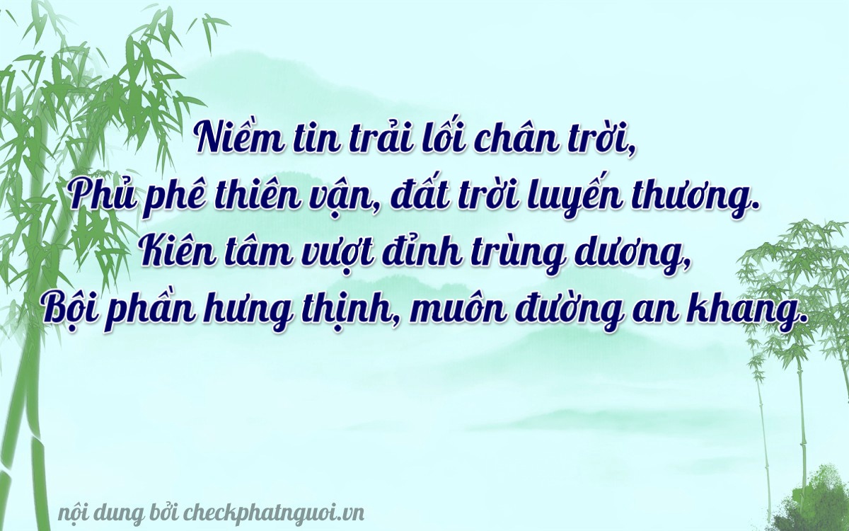 Bài thơ ý nghĩa cho <b>biển số 89MD500717</b> tại website checkphatnguoi.vn