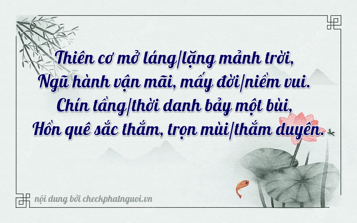 Bài thơ ý nghĩa cho <b>biển số 90A-07966</b> tại website checkphatnguoi.vn