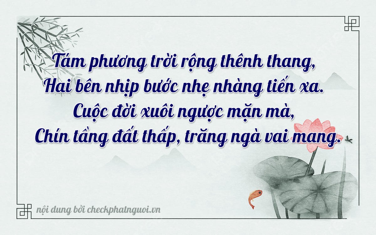 Bài thơ ý nghĩa cho <b>biển số 90A-08269</b> tại website checkphatnguoi.vn