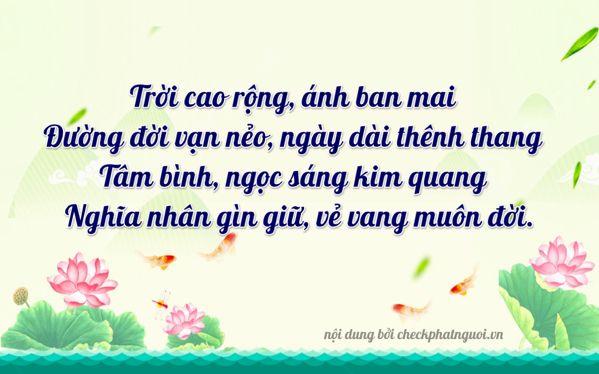 Bài thơ ý nghĩa cho <b>biển số 90A-10335</b> tại website checkphatnguoi.vn