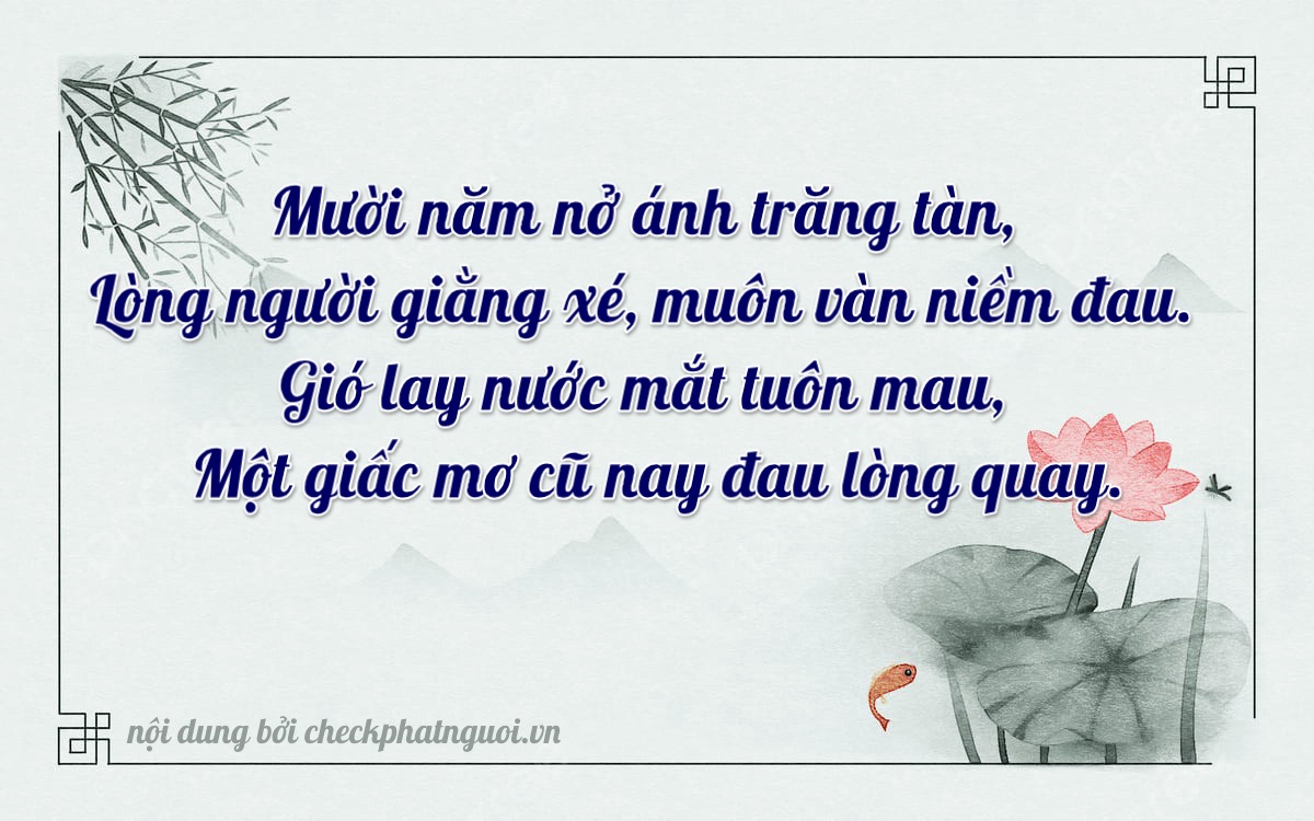 Bài thơ ý nghĩa cho <b>biển số 90A-11060</b> tại website checkphatnguoi.vn
