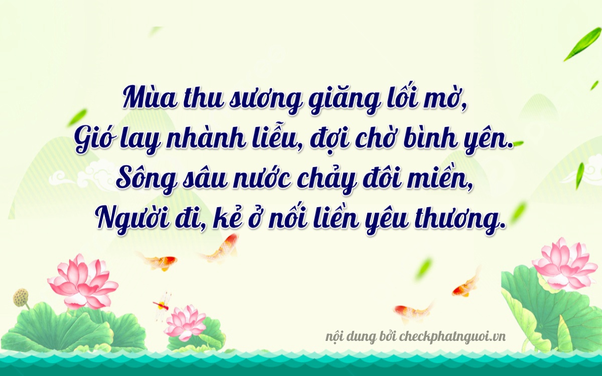 Bài thơ ý nghĩa cho <b>biển số 90A-11094</b> tại website checkphatnguoi.vn