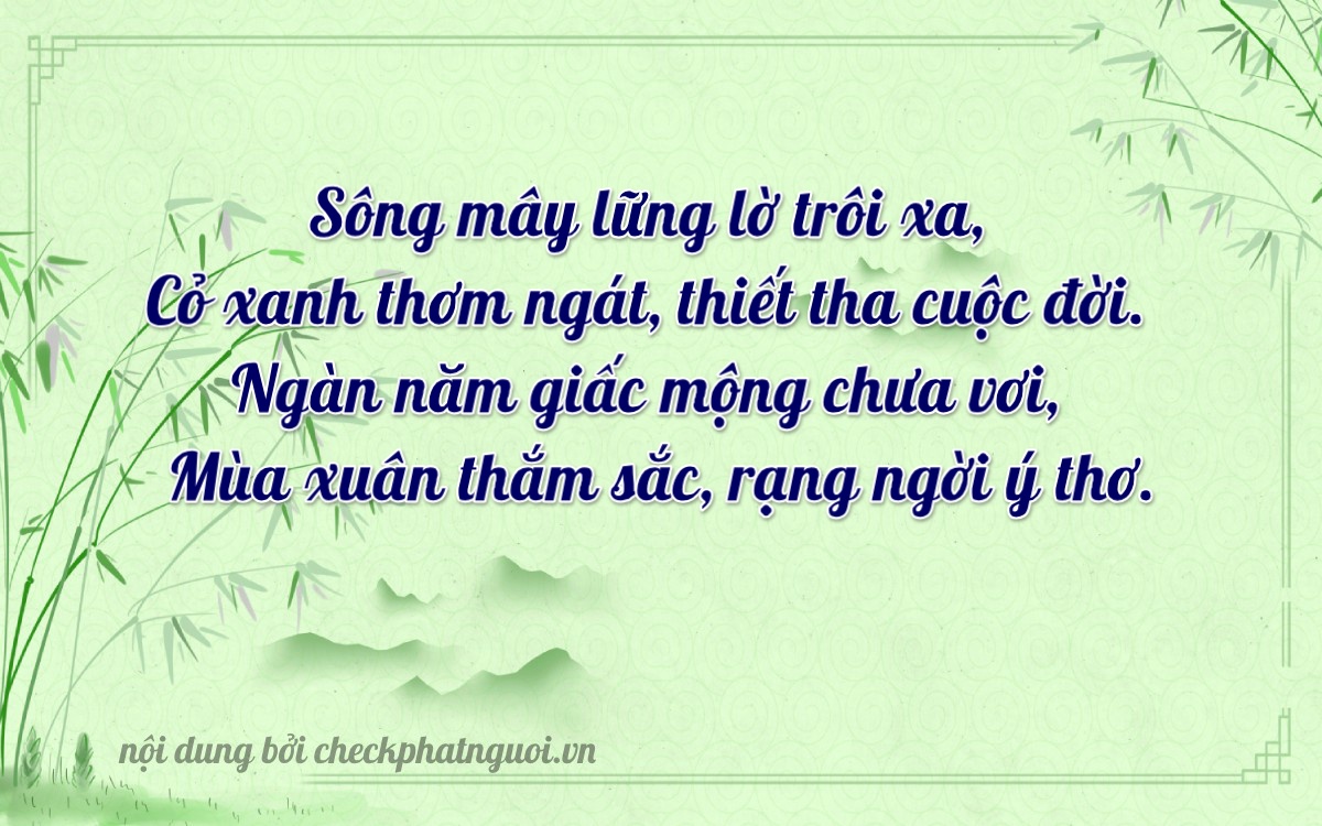 Bài thơ ý nghĩa cho <b>biển số 90A-13335</b> tại website checkphatnguoi.vn