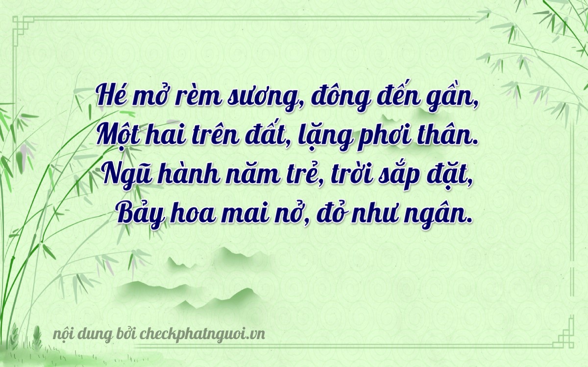 Bài thơ ý nghĩa cho <b>biển số 90A-14237</b> tại website checkphatnguoi.vn