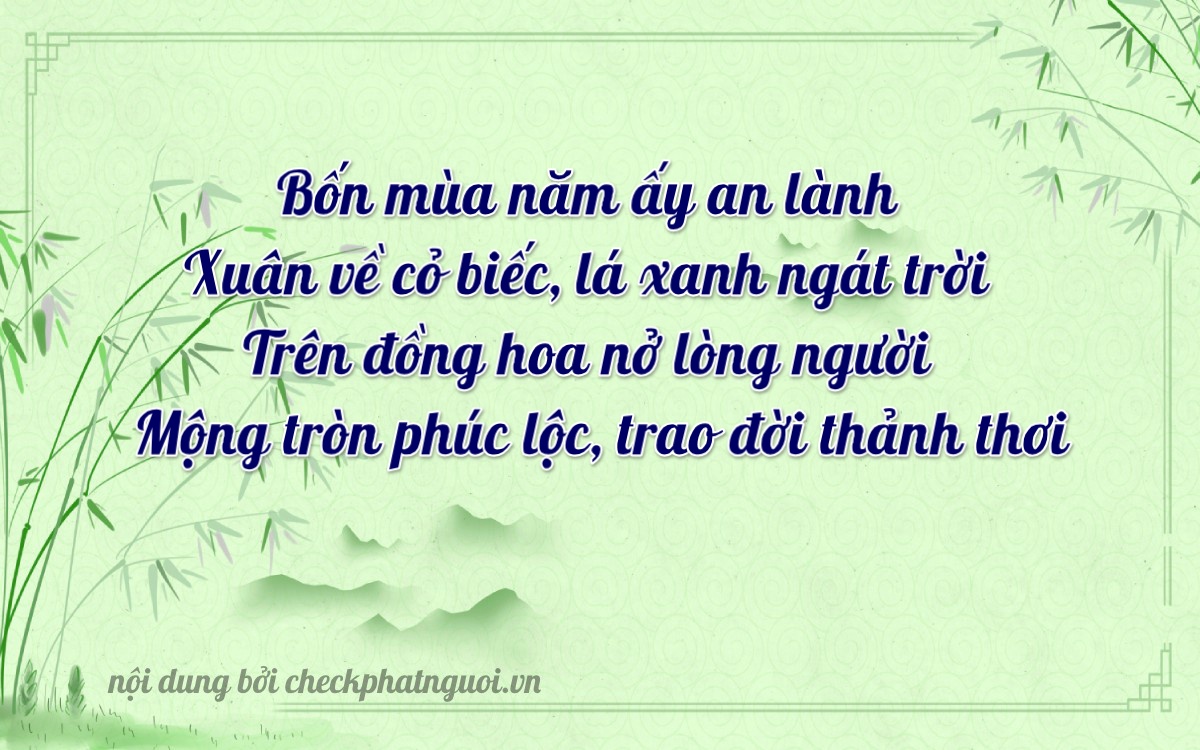 Bài thơ ý nghĩa cho <b>biển số 90A-14267</b> tại website checkphatnguoi.vn