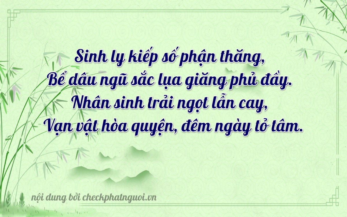 Bài thơ ý nghĩa cho <b>biển số 90A-15614</b> tại website checkphatnguoi.vn