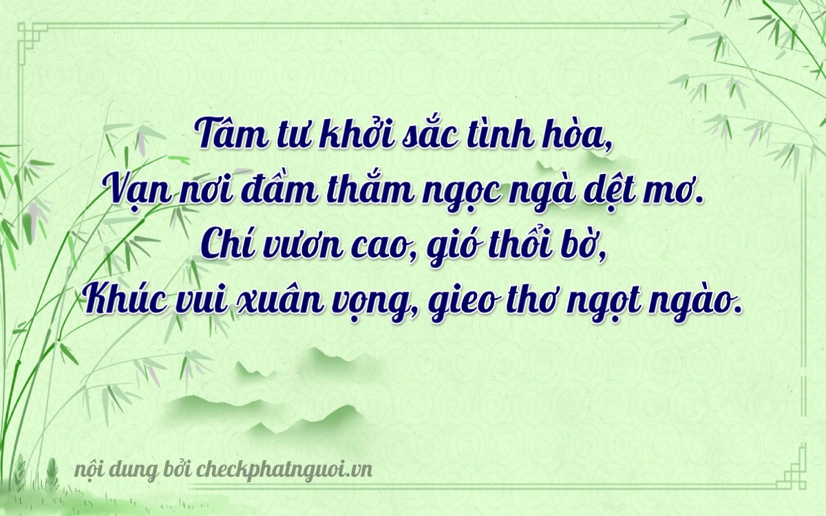 Bài thơ ý nghĩa cho <b>biển số 90A-16445</b> tại website checkphatnguoi.vn