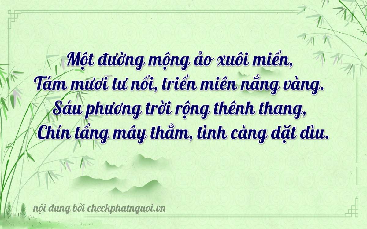 Bài thơ ý nghĩa cho <b>biển số 90A-18697</b> tại website checkphatnguoi.vn
