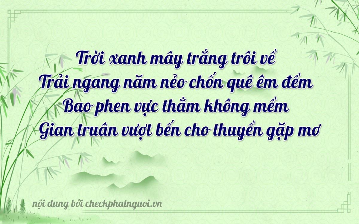 Bài thơ ý nghĩa cho <b>biển số 90A-18706</b> tại website checkphatnguoi.vn