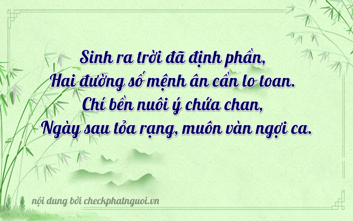 Bài thơ ý nghĩa cho <b>biển số 90A-19207</b> tại website checkphatnguoi.vn