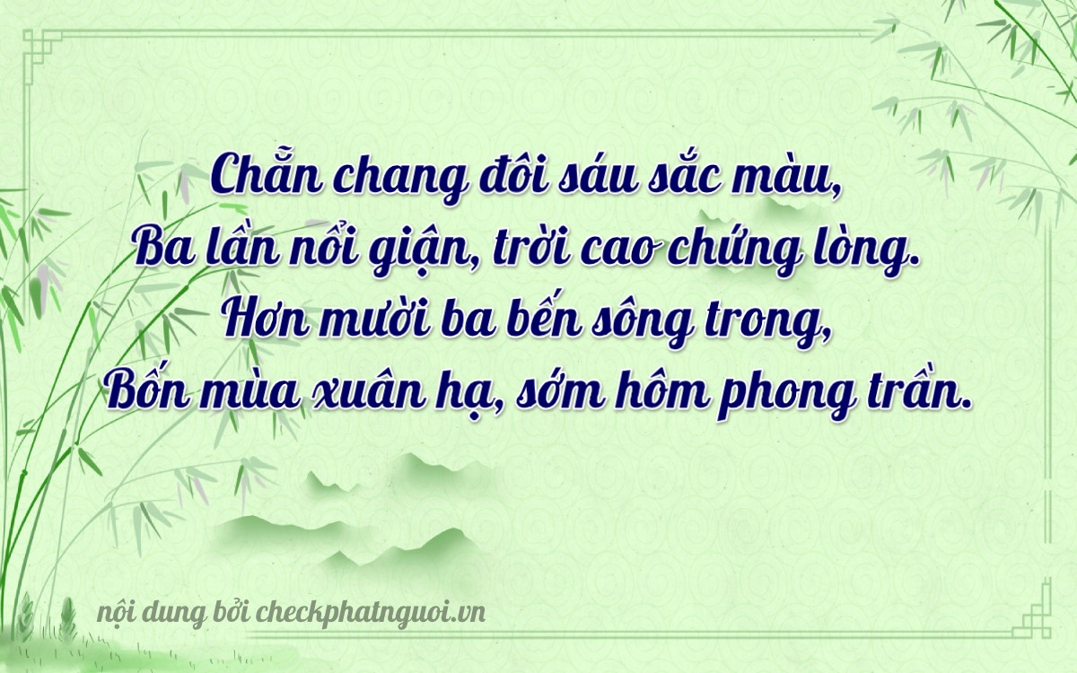 Bài thơ ý nghĩa cho <b>biển số 90A-22314</b> tại website checkphatnguoi.vn