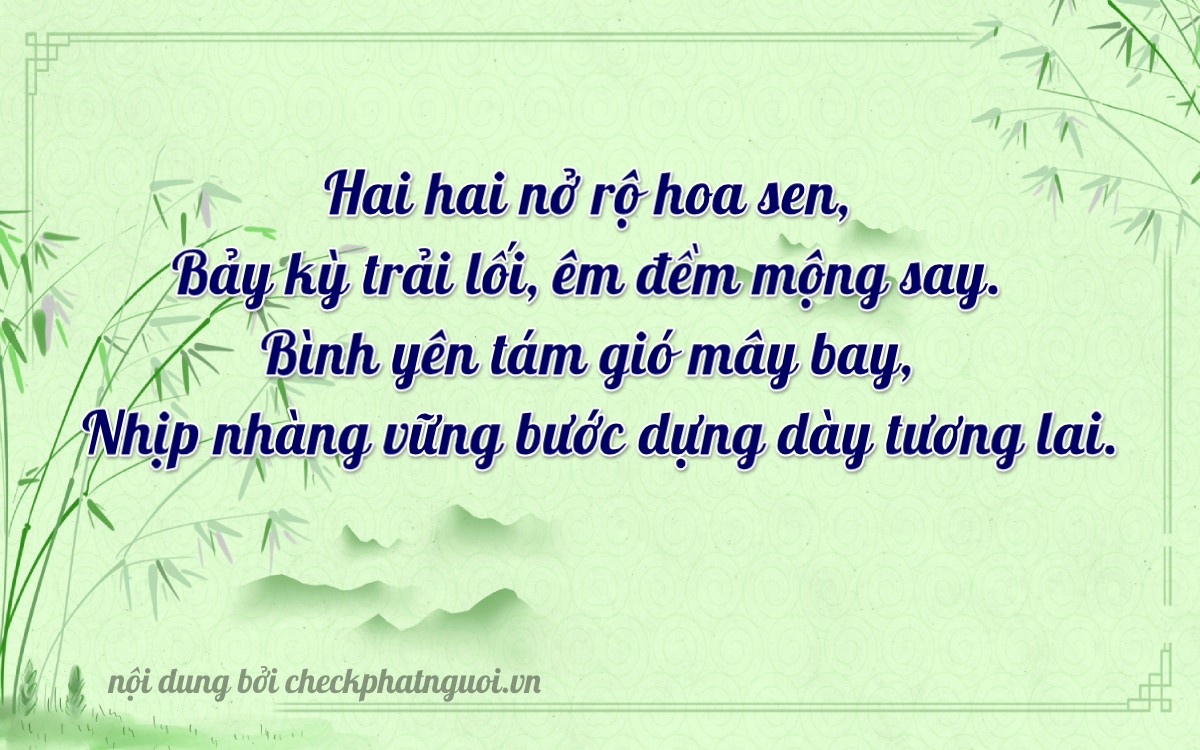 Bài thơ ý nghĩa cho <b>biển số 90A-22782</b> tại website checkphatnguoi.vn