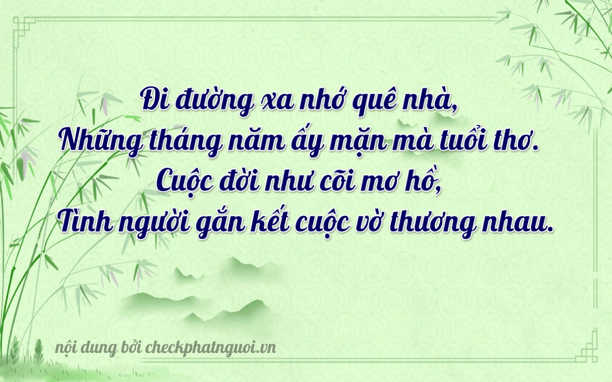 Bài thơ ý nghĩa cho <b>biển số 90A-24066</b> tại website checkphatnguoi.vn