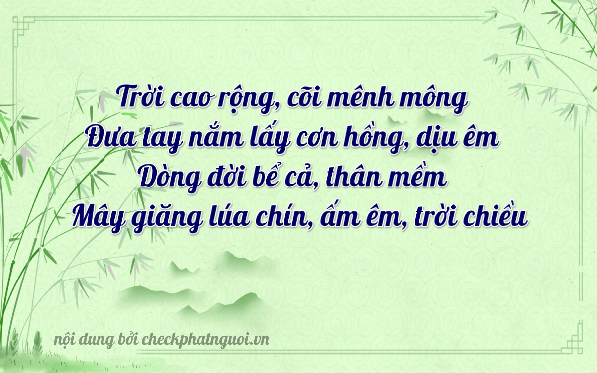 Bài thơ ý nghĩa cho <b>biển số 90A-24348</b> tại website checkphatnguoi.vn