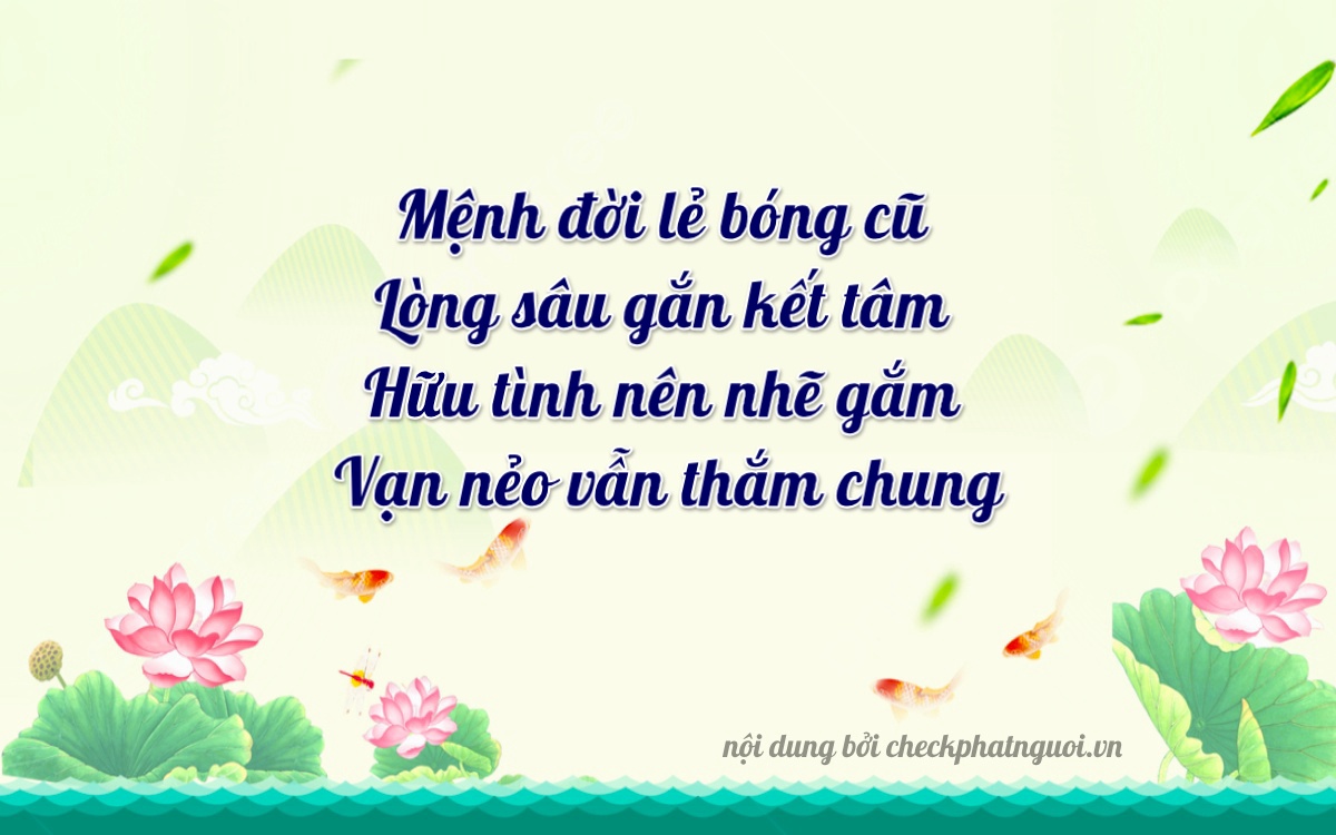 Bài thơ ý nghĩa cho <b>biển số 90A-24878</b> tại website checkphatnguoi.vn