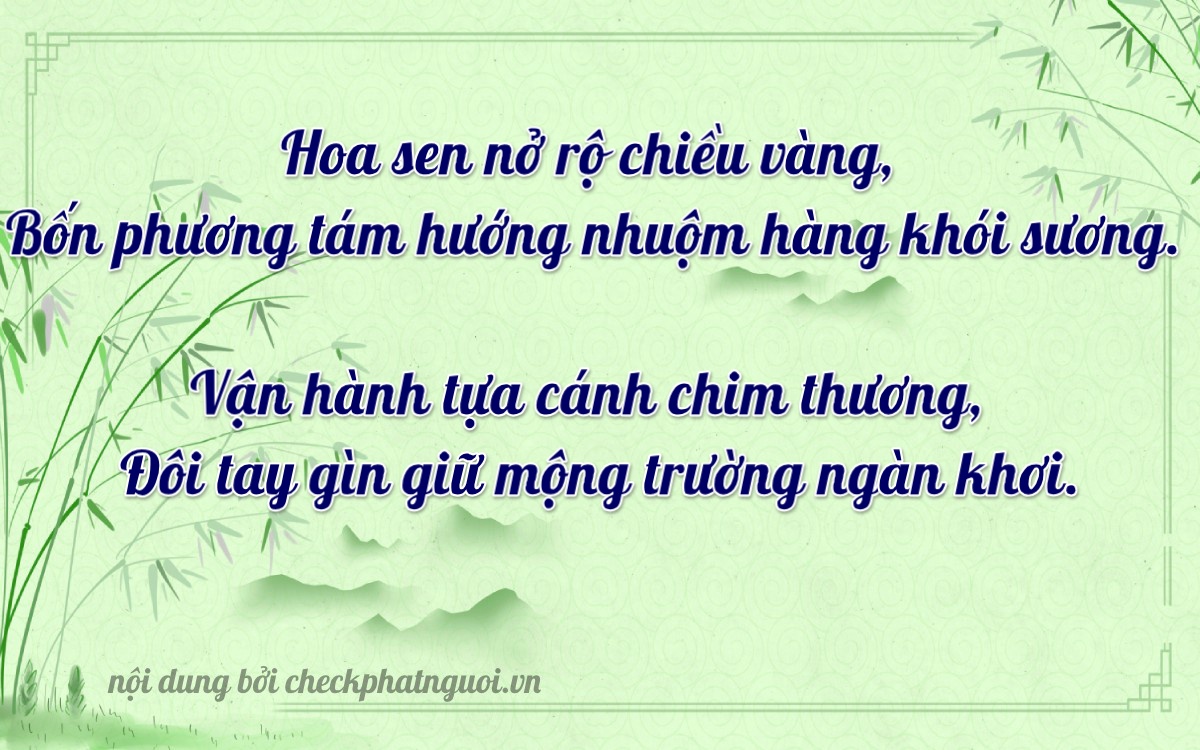 Bài thơ ý nghĩa cho <b>biển số 90A-26074</b> tại website checkphatnguoi.vn