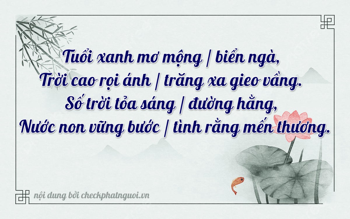 Bài thơ ý nghĩa cho <b>biển số 90A-26300</b> tại website checkphatnguoi.vn