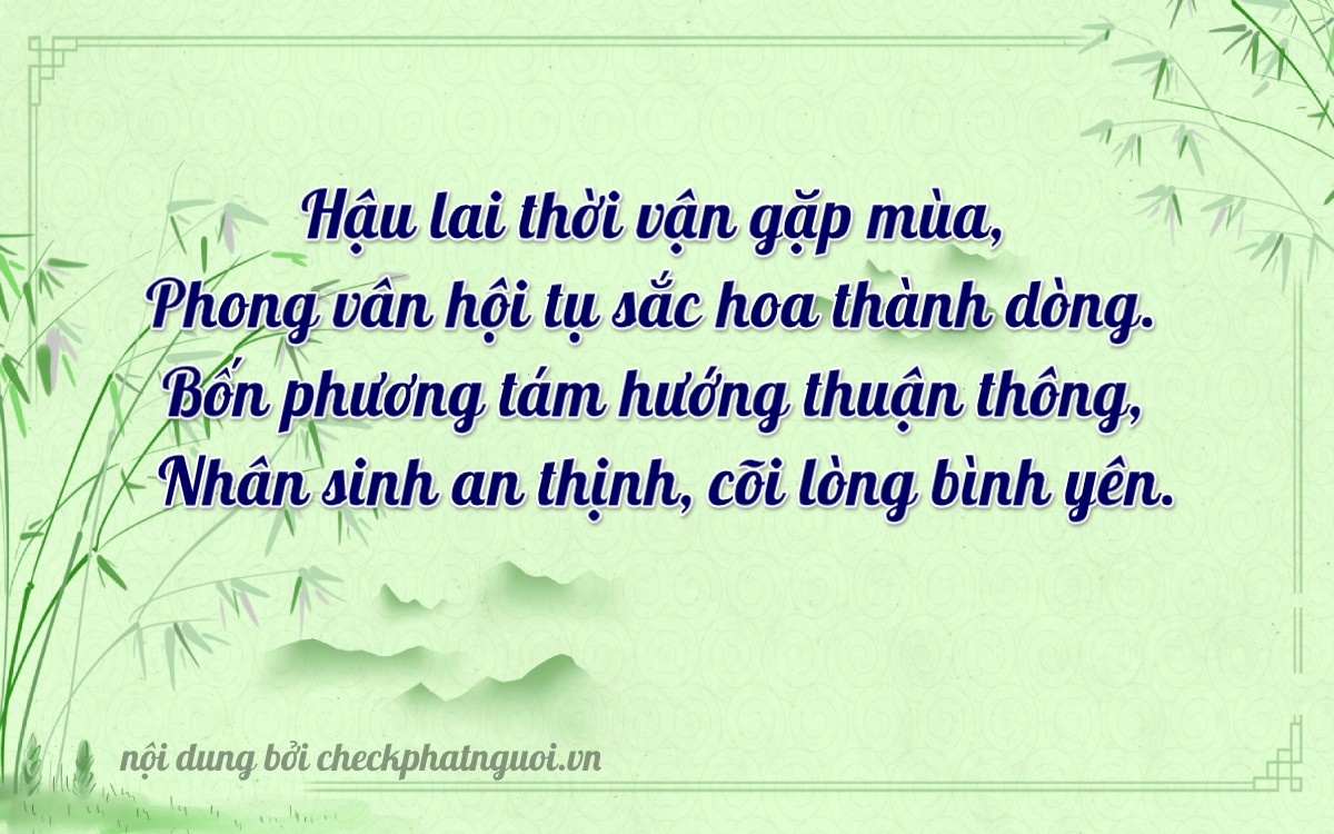 Bài thơ ý nghĩa cho <b>biển số 90A-26521</b> tại website checkphatnguoi.vn