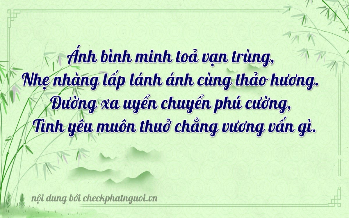 Bài thơ ý nghĩa cho <b>biển số 90A-26983</b> tại website checkphatnguoi.vn