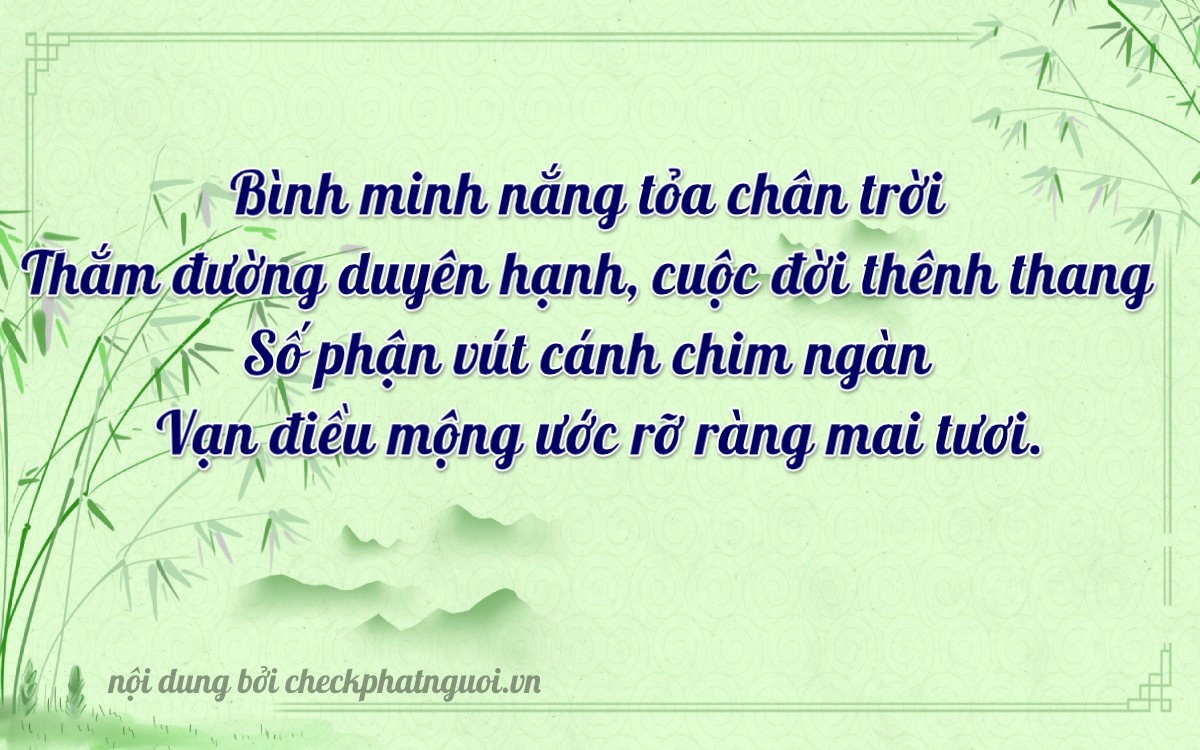 Bài thơ ý nghĩa cho <b>biển số 90A-27555</b> tại website checkphatnguoi.vn