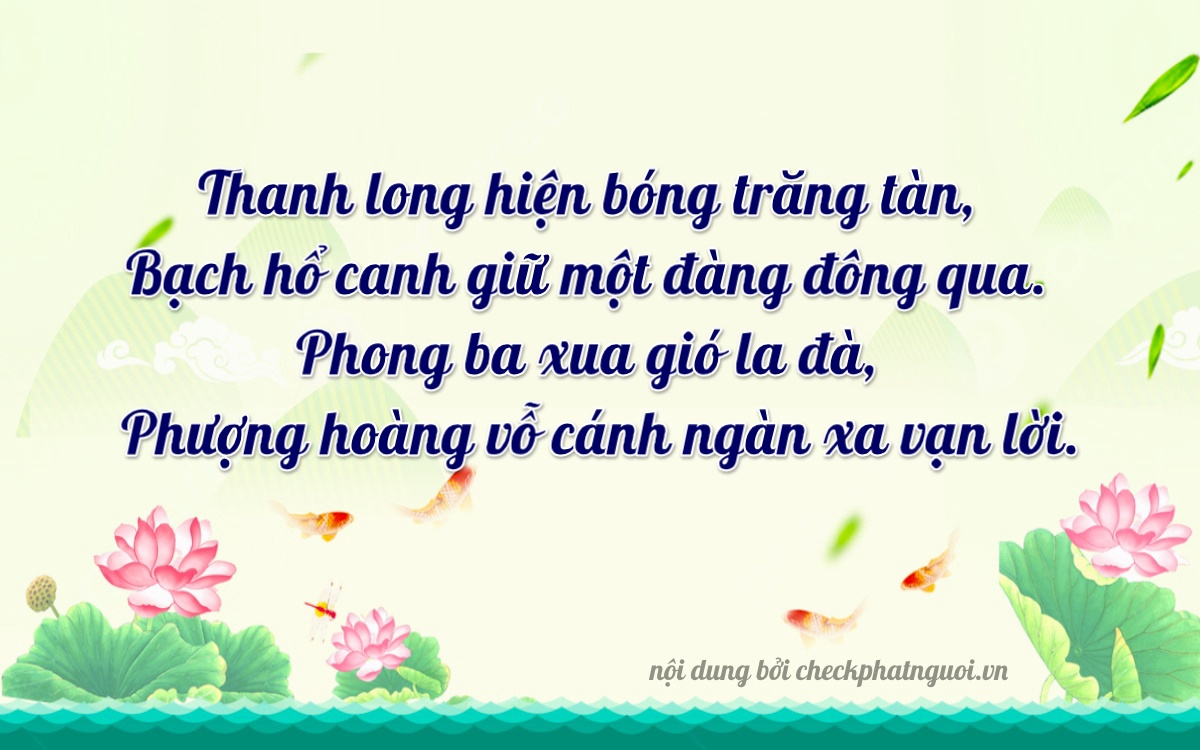 Bài thơ ý nghĩa cho <b>biển số 90A-27840</b> tại website checkphatnguoi.vn