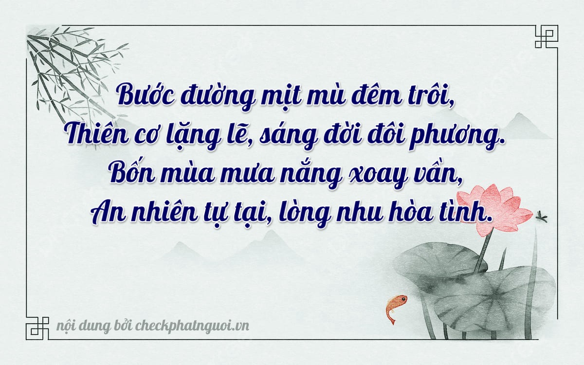 Bài thơ ý nghĩa cho <b>biển số 90A-29674</b> tại website checkphatnguoi.vn