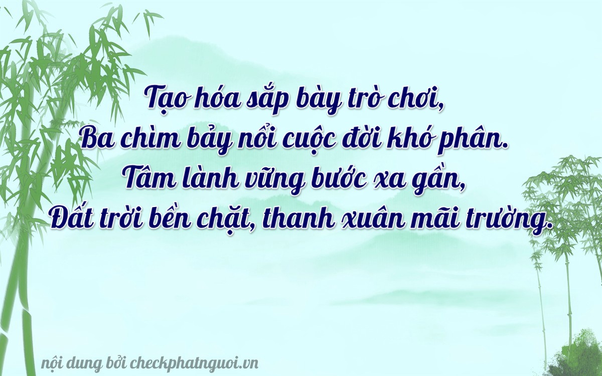 Bài thơ ý nghĩa cho <b>biển số 90A-33104</b> tại website checkphatnguoi.vn