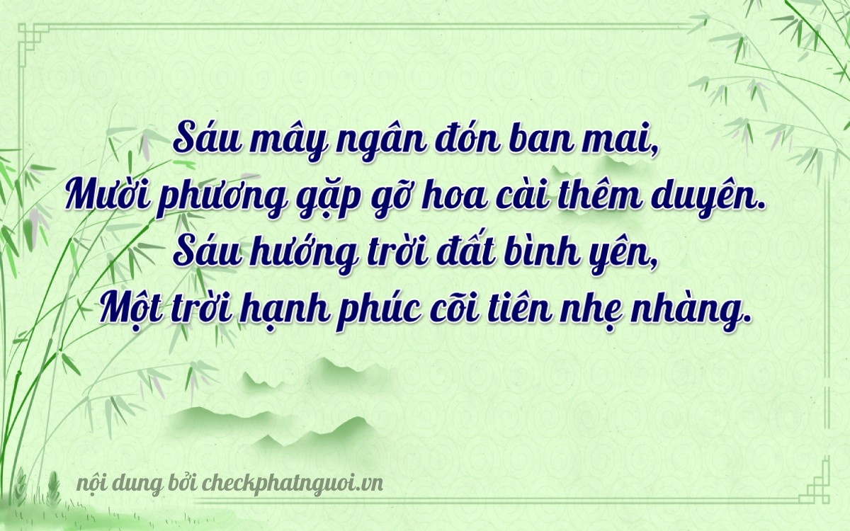 Bài thơ ý nghĩa cho <b>biển số 90A-61616</b> tại website checkphatnguoi.vn