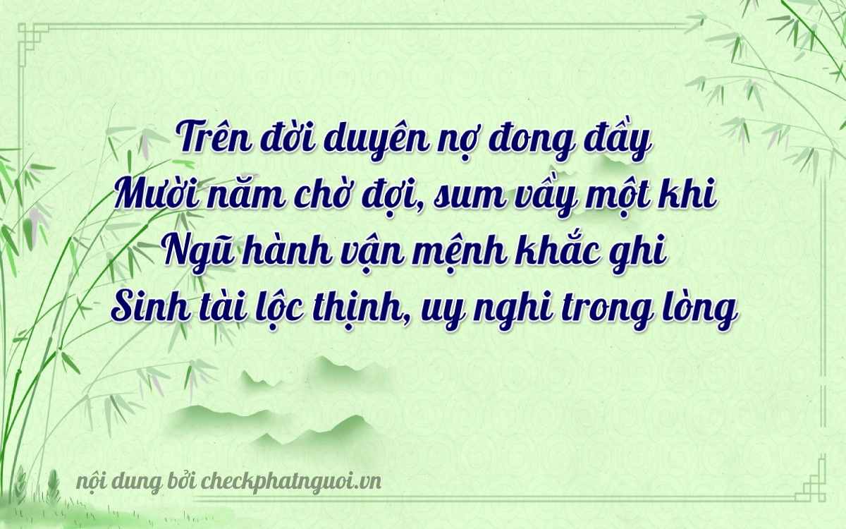 Bài thơ ý nghĩa cho <b>biển số 90AA-11892</b> tại website checkphatnguoi.vn