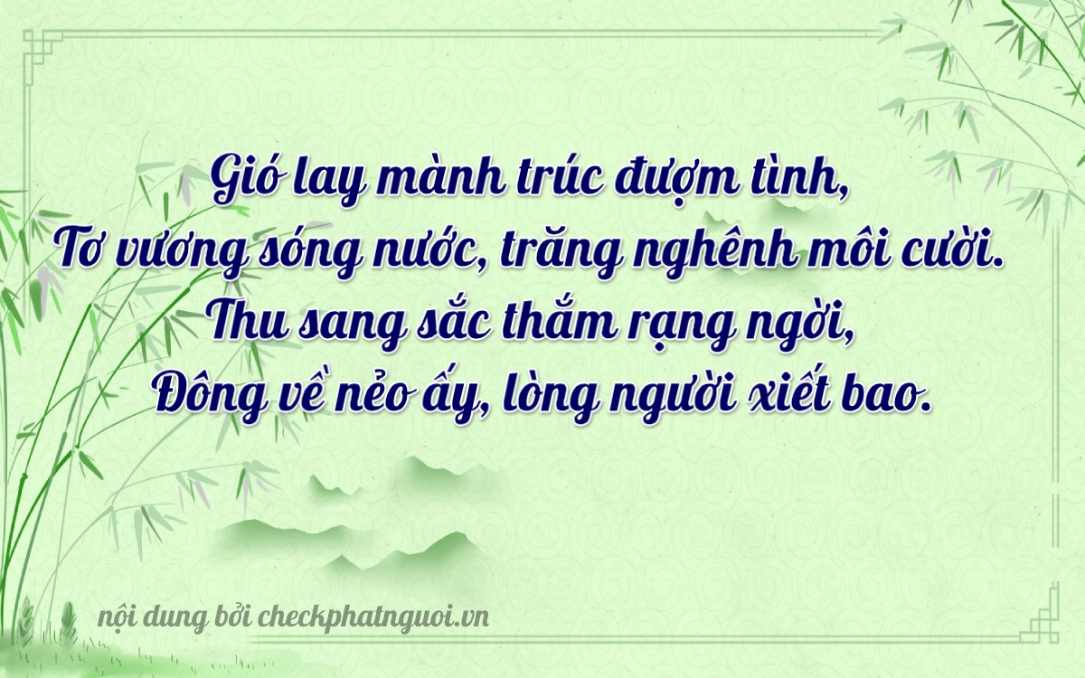 Bài thơ ý nghĩa cho <b>biển số 90AE-02597</b> tại website checkphatnguoi.vn
