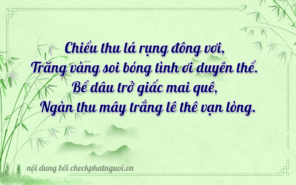 Bài thơ ý nghĩa cho <b>biển số 90AF-01686</b> tại website checkphatnguoi.vn