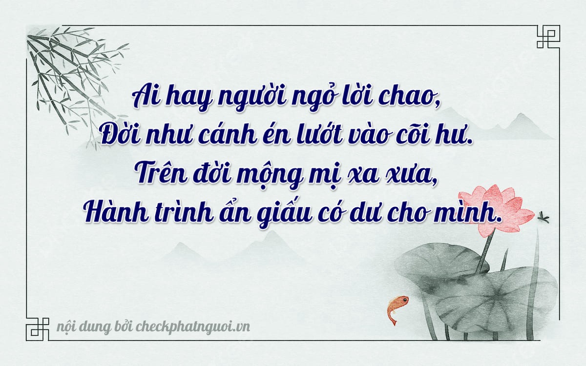 Bài thơ ý nghĩa cho <b>biển số 90AF-03884</b> tại website checkphatnguoi.vn
