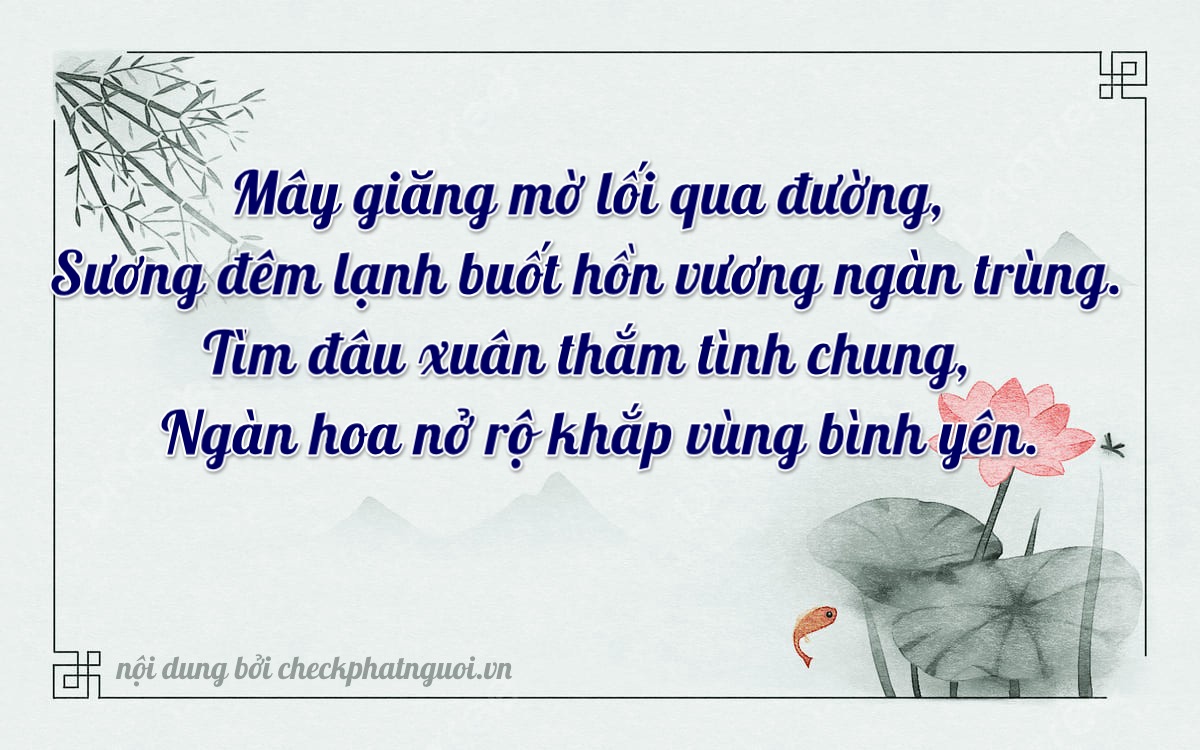 Bài thơ ý nghĩa cho <b>biển số 90AF-04130</b> tại website checkphatnguoi.vn