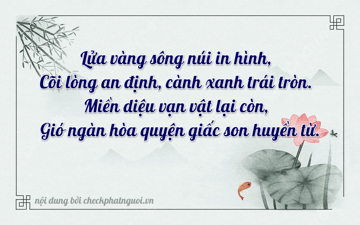 Bài thơ ý nghĩa cho <b>biển số 90AF-05009</b> tại website checkphatnguoi.vn