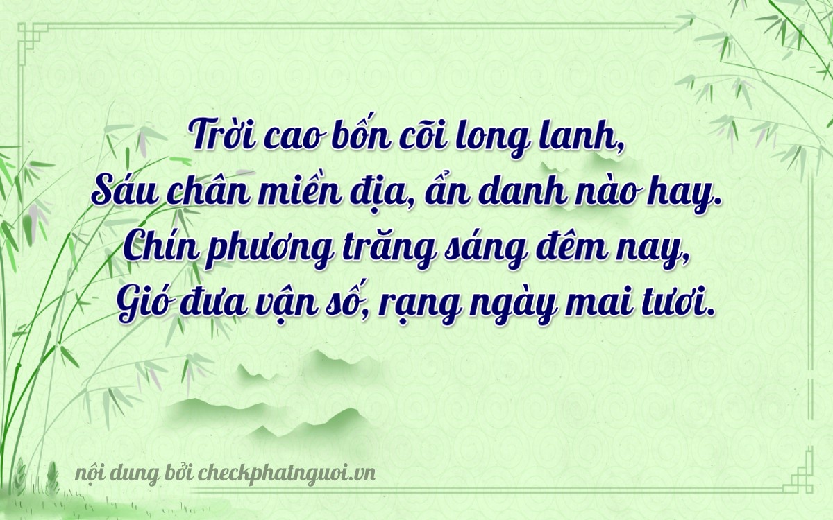 Bài thơ ý nghĩa cho <b>biển số 90AK-00469</b> tại website checkphatnguoi.vn