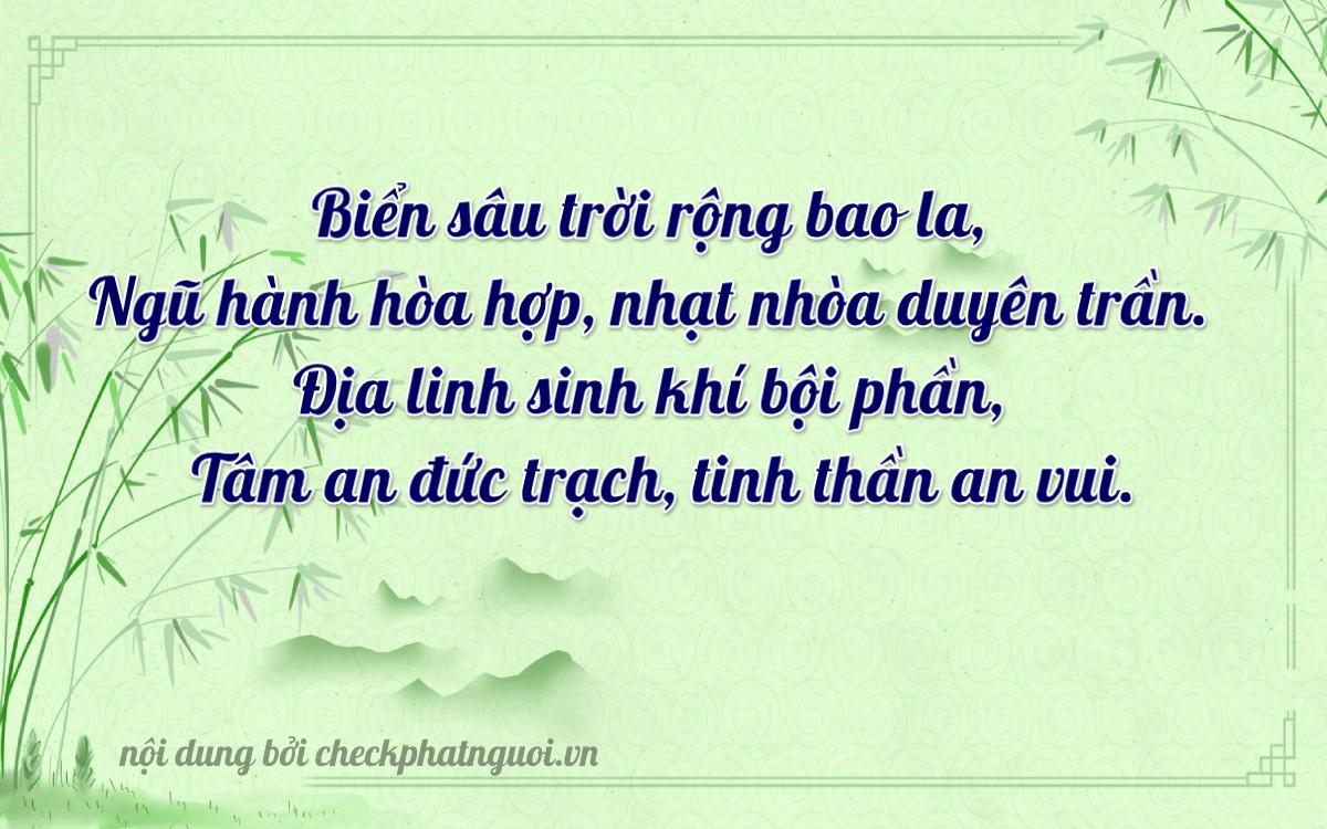 Bài thơ ý nghĩa cho <b>biển số 90B1-56043</b> tại website checkphatnguoi.vn